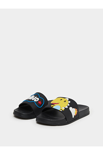 Take Two By Styli Boys Graphic Print Slippers