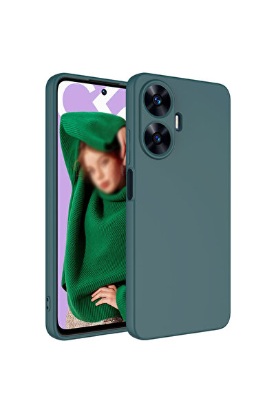 zore غطاء حماية OMSY Mara لهاتف Realme C55 - أخضر داكن