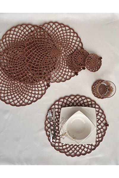 CreativeCraft Supla, Kağıt İp Supla,Amerikan Servisi,2’li Supla Bardak Altlığı