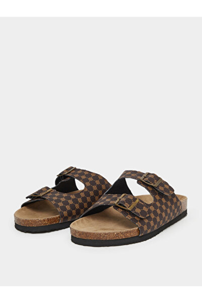 Take Two By Styli Buckle Detail Slip-On Sandals