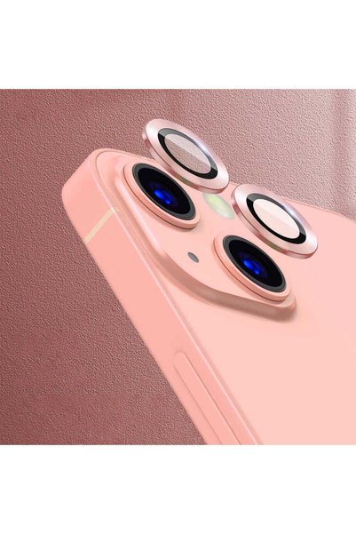 zore iPhone 13 Compatible Omsy Cl-07 Camera Protector-Rose Gold