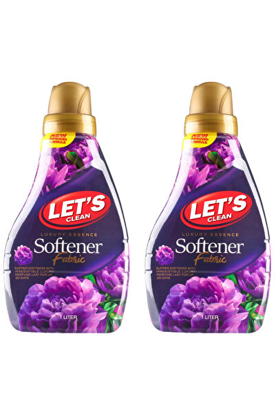 Let's Clean منعم أقمشة الغسيل برائحة اللافندر الفاخر، عبوة من قطعتين، سعة 1 لتر