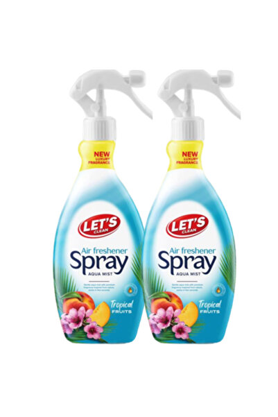 Let's Clean معطر جو برائحة الفواكه الاستوائية 450 مل عبوة من قطعتين
