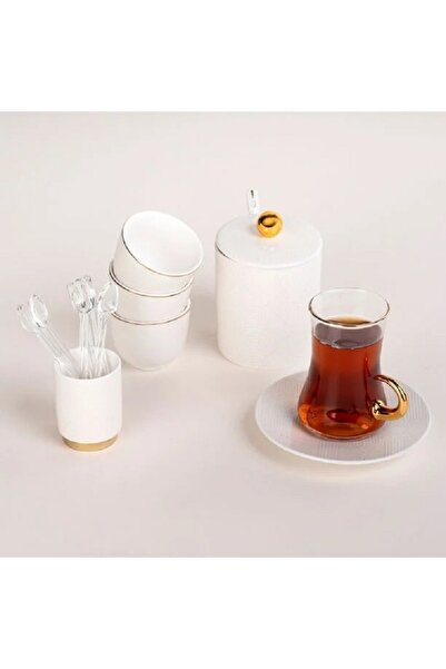Dallaty white Tea and coffee cups set 28 pcs
