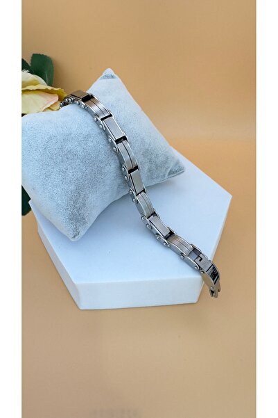 SK aksesuar Double-Sided Usable Brand Model Men's Steel Bracelet