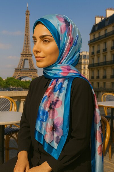 VIEN POLO Şal din bumbac cu model de trandafiri