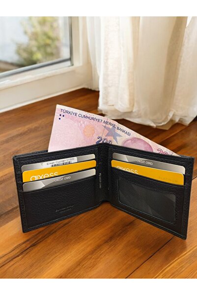 BY NAPPA Men's Genuine Leather Wallet 01500 Black