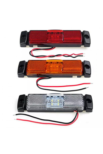 Led Light Alex Lampă laterală 12 V-24 V, 4 LED-uri, lumină roșie