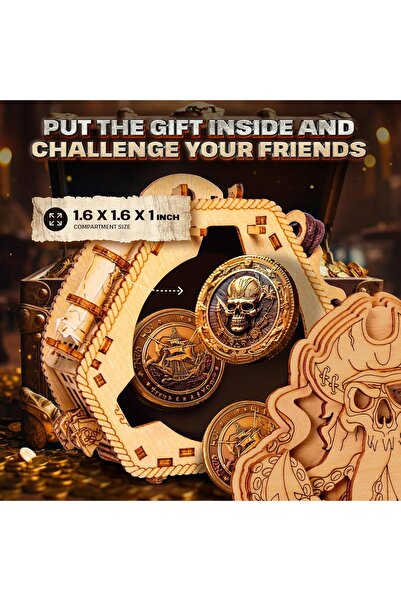 esc welt Blackbeard's Compass Puzzle Box - Escape Room in a Box - Brain Sports Task - 3D Escape Game