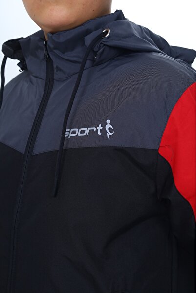 Toontoy Ανδρικό Παιδικό Αθλητικό με τύπωμα με κουκούλα Αδιάβροχο