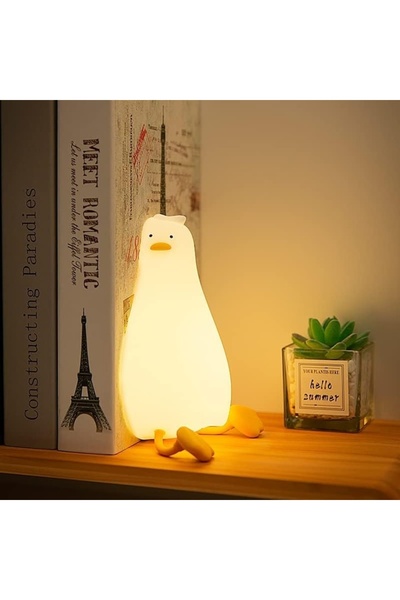 FOXMAG24 Children's Night Light, Duck Shape, Silicone, 10.5x5x10cm, Rechargeable, 3 Light Levels