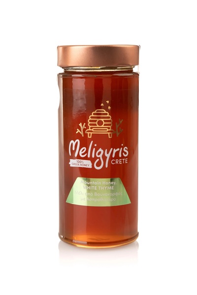 Meligyris Miere de munte cretană premium Meligyris, Cimbru alb, 800g, 100%