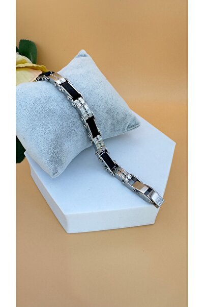 SK aksesuar Double-Sided Usable Brand Model Men's Steel Bracelet