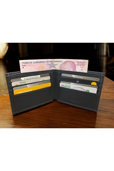 BY NAPPA Men's Genuine Leather Wallet 01730 Black