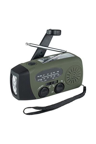 Fosco Radio de urgenta cu manivela oliv