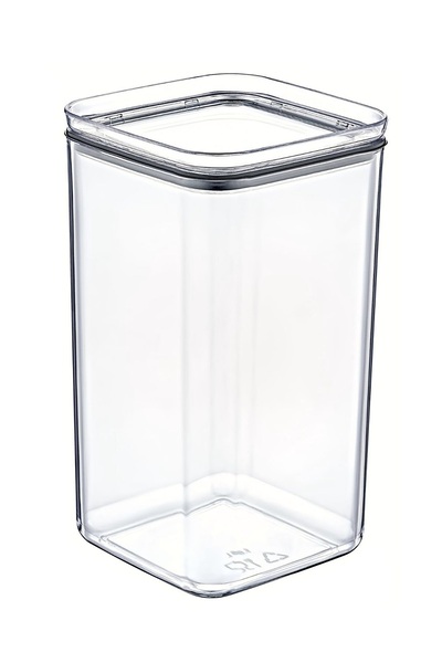Nandy Home 6 Pieces 1.5 Lt Water Resistant Labeled, Square Food Storage Container Transparent