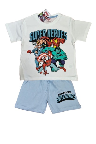 AVENGERS Children's pajamas with short sleeves, cotton, multicolor, Super Heroes,