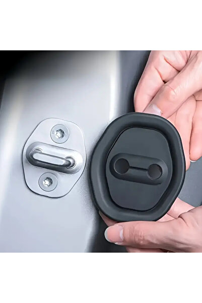 Home 4 Adet Araç Kapı Kilidi Koruyucu – Silikon Şok Emici Yastık, Gürültü Azaltıcı, Çarpma Önleyici