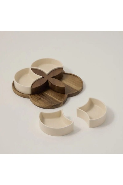 Dallaty off white porcelain nut bowls set 5 pcs