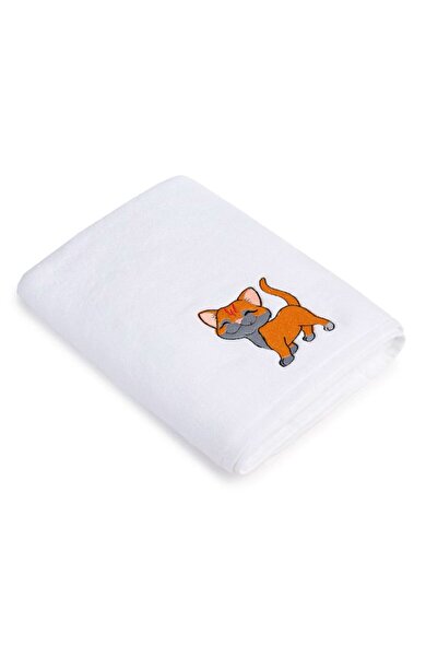 H Hotel Supplier Prosop de Baie Brodat, Hotel Supplier, bumbac 100%, Alb, 70x...