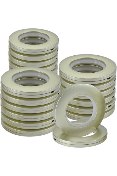 AWF AL WADI FURNITURE مجموعة Crta من 50 حلقة نحاسية نانوية لإلغاء الضوضاء، حلقات دائرية بلاستيكية لستائر الستارة