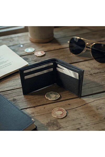 BY NAPPA Men's Genuine Leather Wallet 01487 Black