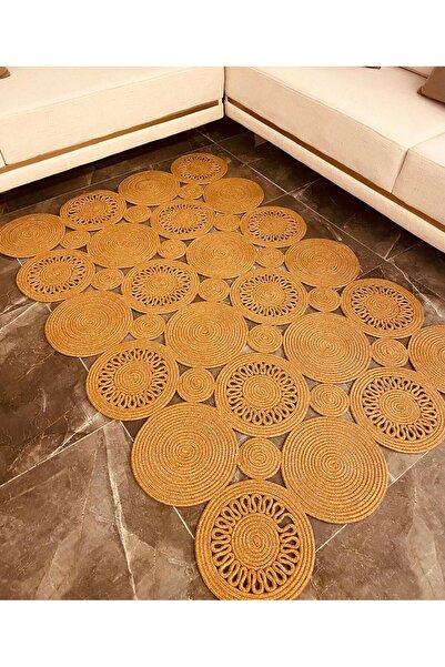 ModaCardin Jüt Kilim, Paspas, Mutfak Halısı, Banyo Paspası, Kilim, Halı, Oturma Odası Halısı, Balkon Paspası