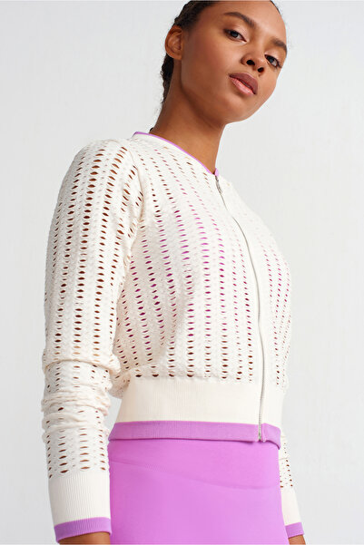 COMEUP Спортивна куртка з сіткою, екрю