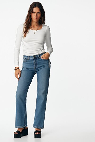 HAKKE Kayık Yaka Yanları Büzgülü Ribana BLUZ