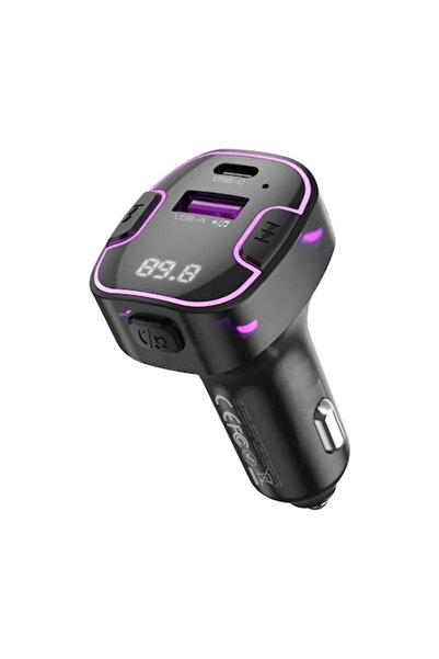 Baseus FM модулатор XO, 1xUSB A, 1xUSB Type-C, 15.5W, LED, BCC12, ABS, Черен