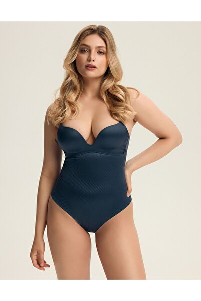 ESOTIQ Lenjerie intimă modelatoare, tanga, talie ultra înaltă, subțire, peste abdomen, poliamidă | Shapy