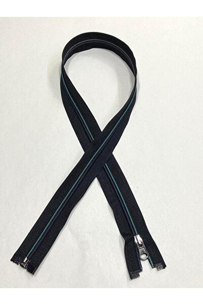 karantuhafiye سترة رياضية بسحاب / 72 سم / أزرق داكن مع خياطة بلون النعناع الد...