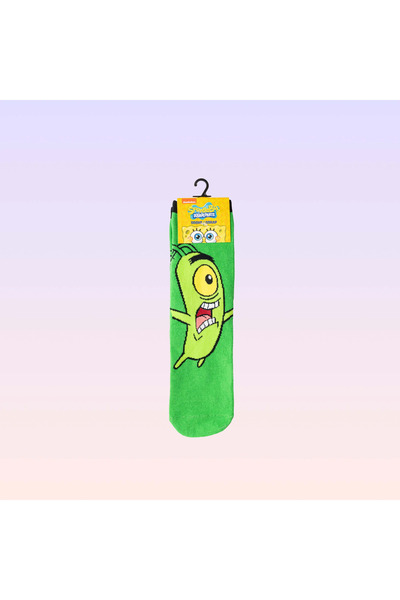 NİCKELODEON Sünger Bob Kare Pantolon Plankton Desenli Unisex Çorap 36-40