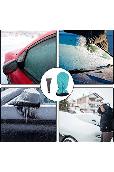 Flippy Glove and Snow Scraper Set Flippy, Waterproof, Cotton Insulation, 31 x 15 cm, Green