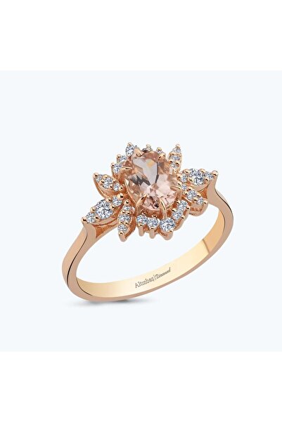 Altınbaş Pırlanta Morganite Taş Oval Yüzük