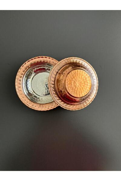 Layla Copper Bakır Kahvaltılık 6 lı Çerezlik Sunumluk 12.5 cm Meze tabağı