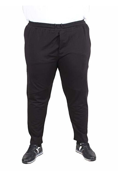 Starbattal Large Size Classic Sweatpants with Cross Zipper 25500 Black