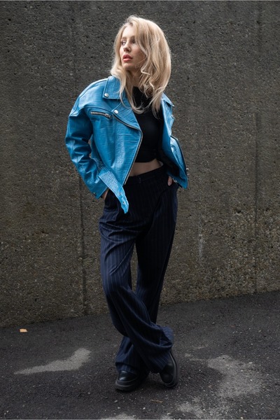 LAB 22 Black Croco Jacket