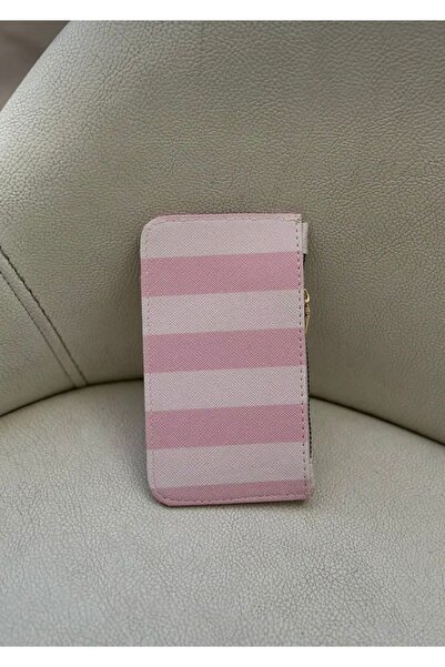 bag Women's Pink and White Card Holder