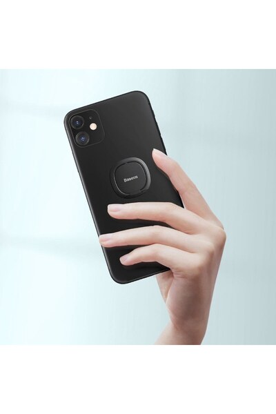 Baseus Suport inel telefon, Baseus, iRing, magnetic, metal, argintiu