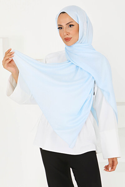 TOFİSA Ethnic Monogram Shawl Baby Blue - 27592