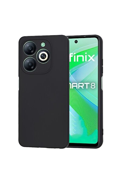 Dali Protective Case Compatible with Infinix Smart 8, SoftFlex, Silicone, Black