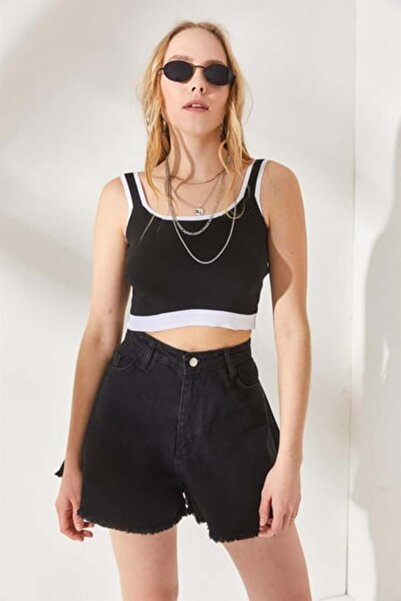 TOFİSA Шорти з бахромою, чорні - 27361