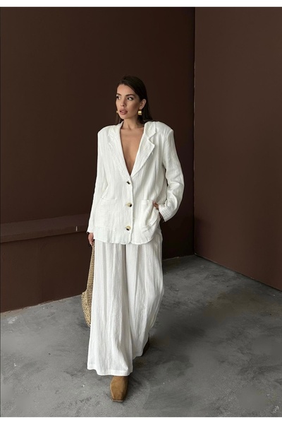 ELİSA Eyesof White Oversize Muslin Set