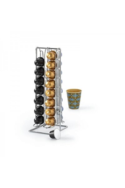 FİVE Chrome holder for 32 Nespresso capsules, 29.5x12.5 cm