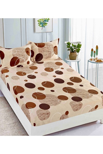 JOJO HOME Cocolino Elasticated Duvet Cover and Pillowcases 180x200cm, Polka Dots
