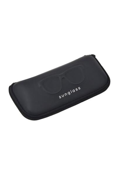 Dali Durable Eyeglasses Case with Embossed Design, 18x9cm, Black