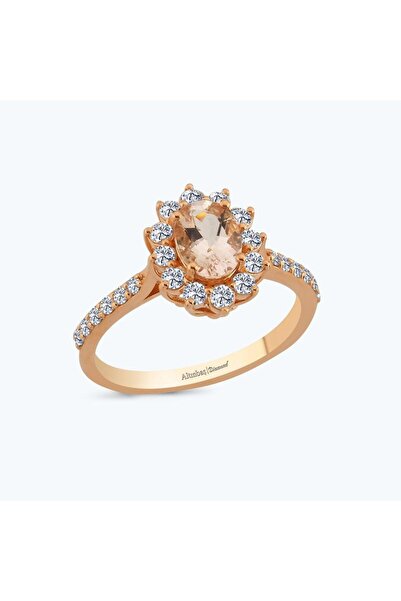 Altınbaş Pırlanta Morganit Taş Oval Yüzük