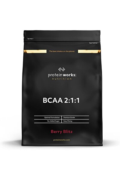 THE PROTEIN WORKS مسحوق BCAA 2:1:1 — 5000 ملغ لكل حصة، بيري بليتز، 500 غرام