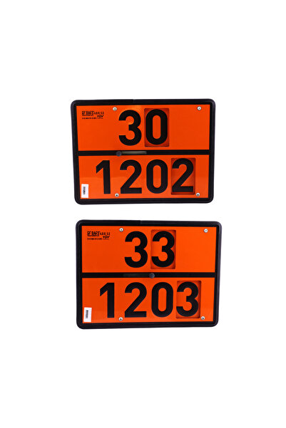 Badem10 (1 Piece) Metal 40X30 cm Sign 2-in-1 30-1202 33-1203 Hazardous Substance Replaceable with Numbers